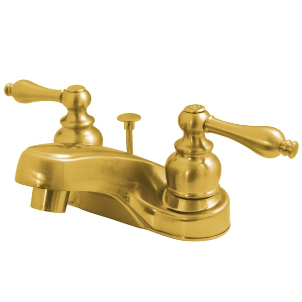 4" Centerset Bathroom Faucet, Polished Brass